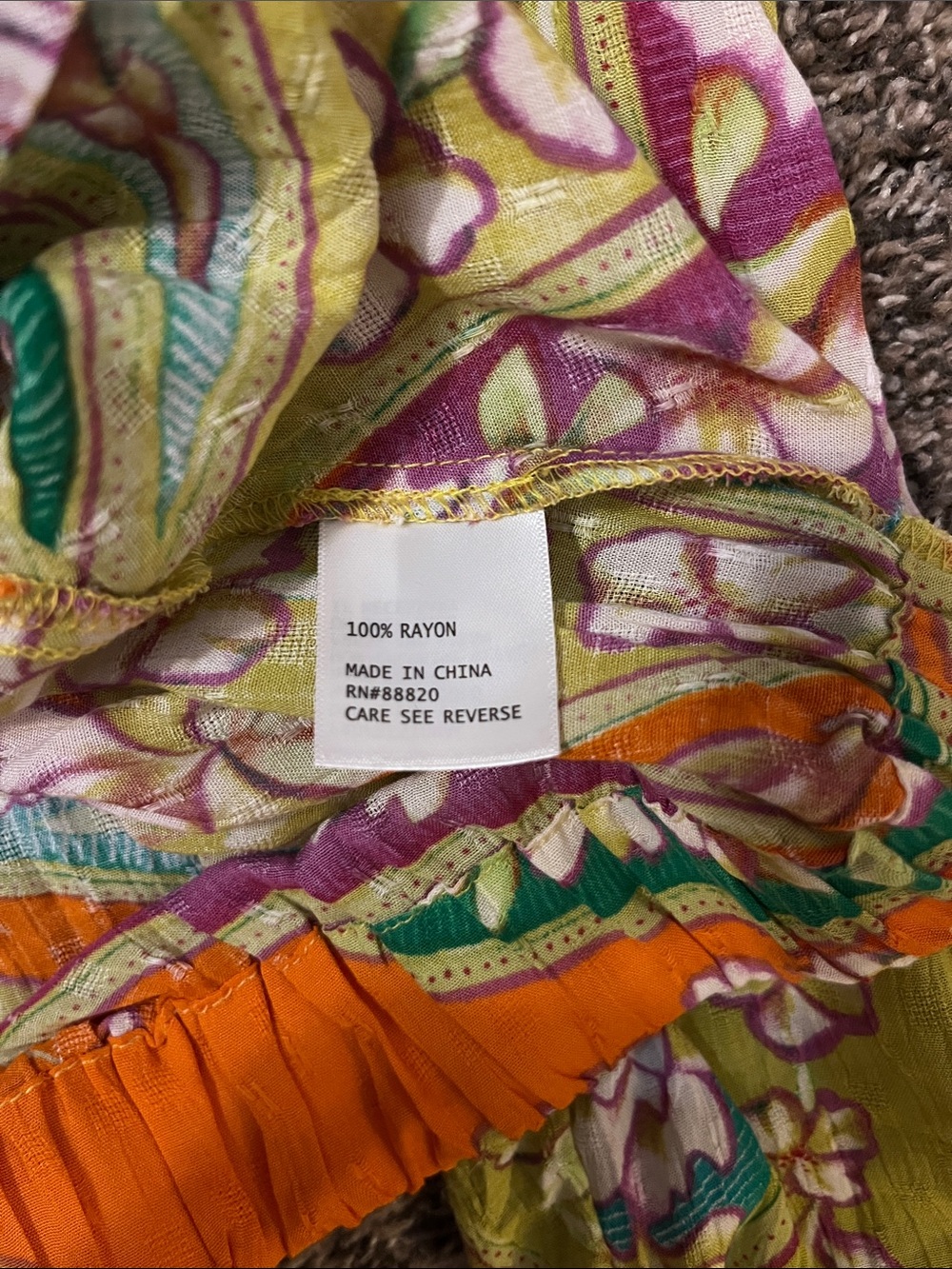 Haute Hippie Lime Multicolor Floral Button-Down Shirt - Picture 4 of 10